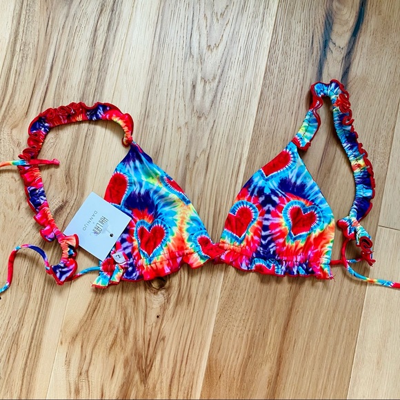 DANNIJO x Kai Lani bikini collab Tie Dye Skimpy Bikini NWT Large top XS bottoms - Picture 12 of 15
